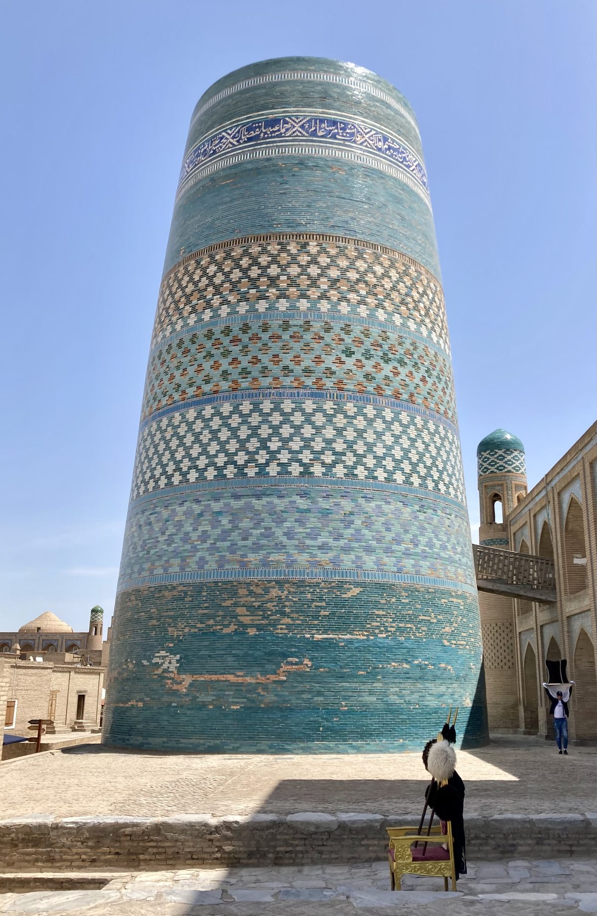 Kalta Minor minaret in Khiva's Ichan-Kala, one of the backdrops used for this photography session